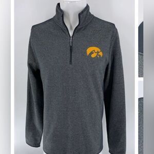 Iowa Hawkeyes Women’s Under Armour Fitted,  Full Zip. Heather Grey. L